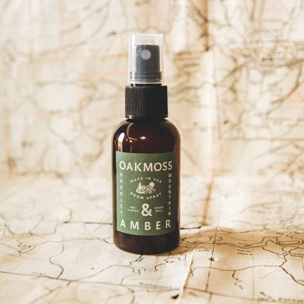 Oakmoss & Amber Travel Room Spray – Bradley Mountain